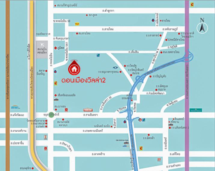 บ้านมือสองตกแต่งใหม่ โครงการ ดอนเมืองวิลล่า2 เพิ่มสิน บ้านแฝดหลังใหญ่ เนื้อที่ 39 ตร.ว. พื้นที่ใช้สอยเยอะถึง 240 ตร.ม. ฟังก์ชัน 3 ห้องนอน 2 ห้องน้ำ 1 ห้องอเนกประสงค์ จอดรถได้ 2 คัน บนทำเลเดินทางสะดวก เชื่อมต่อถ.สายไหม, ถ.พหลโยธิน ใกล้รถไฟฟ้าสายสีเขียว "สถานีสะพานใหม่" และทางด่วน "ฉลองรัช" รายล้อมด้วยสิ่งอำนวยความสะดวกครบครัน